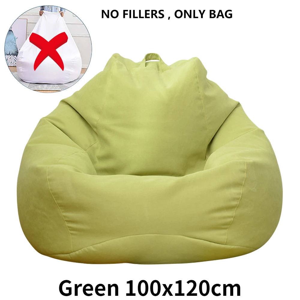 Large Bean Bag Chair Sofa Cover Comfortable Outdoor Lazy Seat Bag Couch Cover without Filler for Adults Kids Tatami Chairs Cover
