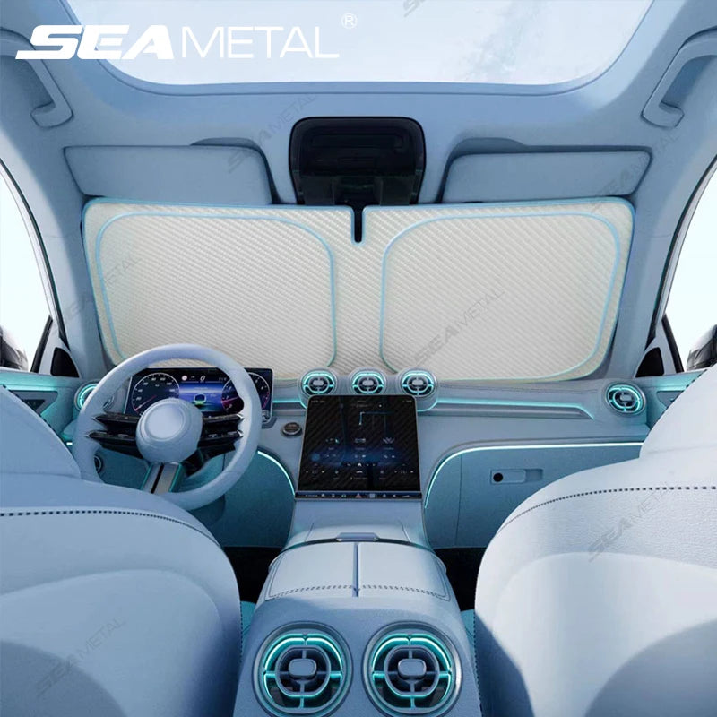 SEAMETAL Car Windshield Sunshade Summer Cooling Heat Shield Windscreen Sun/UV Protection Cover Universal for Sedan/Suv/Truck