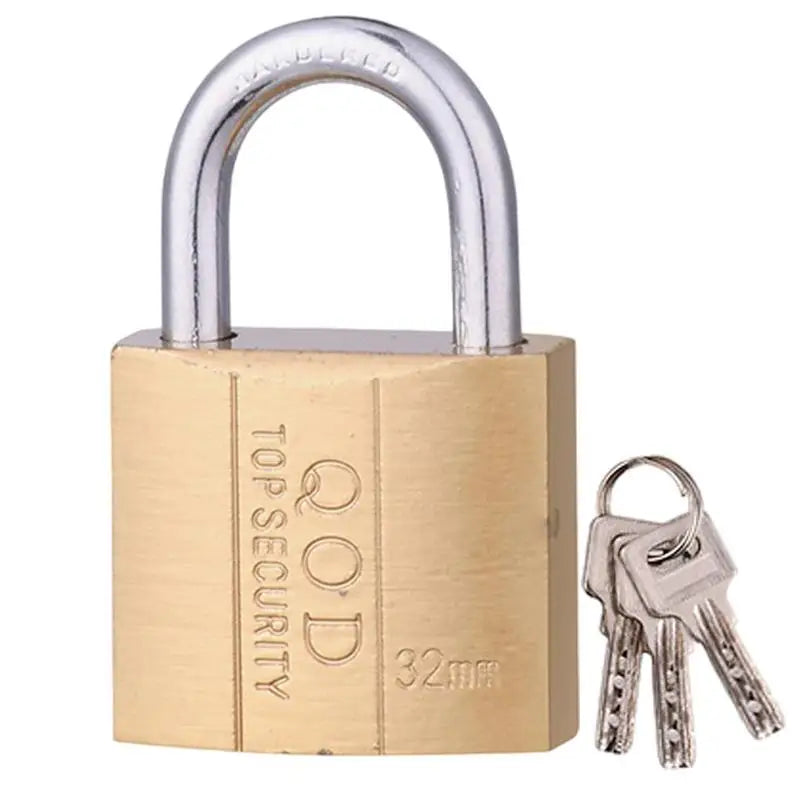Copper Padlock Luggage Case Locker High Security Pad Locks with 3 Keys for Luggage Case Locker Home Improvement Hardware