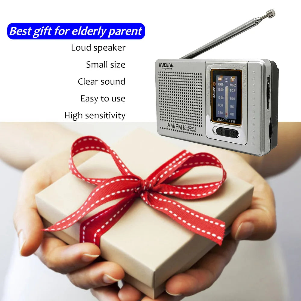 Mini Radio AM FM, 2*AA Battery Operated Radio with Lanyard, Excellent Reception, Portable Radios AM FM, Transistor Radios