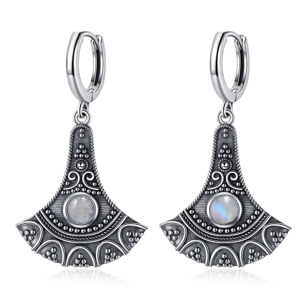 Long Pendant Natural Kyanite Earrings S925 Silver Earrings for Women Jewelry Vintage Engagement Party Anniversary Gift