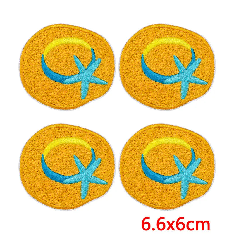 10Pcs/Lot Cool Summer Pool Iron On Patches For Clothing Beach Chair Colorful Kite Aloha Embroidery Patches Backpack Appliques