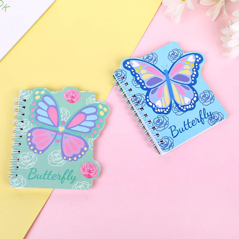 Weibo Creative Cartoon Coil Notebook Student Portable Butterfly Notebook Cute Small Gifts for Children Paper Gift