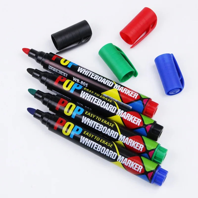 8/12 Colour POP Whiteboard Marker Set,Erasable, Refillable,Safety,Non-Toxic,High Capacity,Office,Conferencing,Educational Items