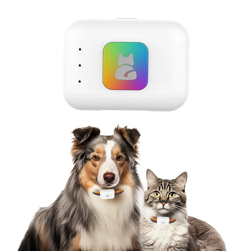 Pet GPS AGPS Tracking Device 4G Pet GPS Tracker Collar SOS Geofence Historical Track Health Data Monitoring for Cats and Dogs