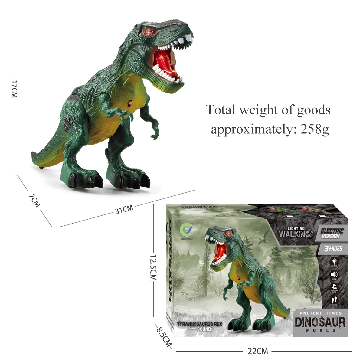 Remote Control Dinosaur Toys, Simulated Tyrannosaurus Rex Dino World Game Electric Dinosaur Model Electronic Walking Robot Gifts