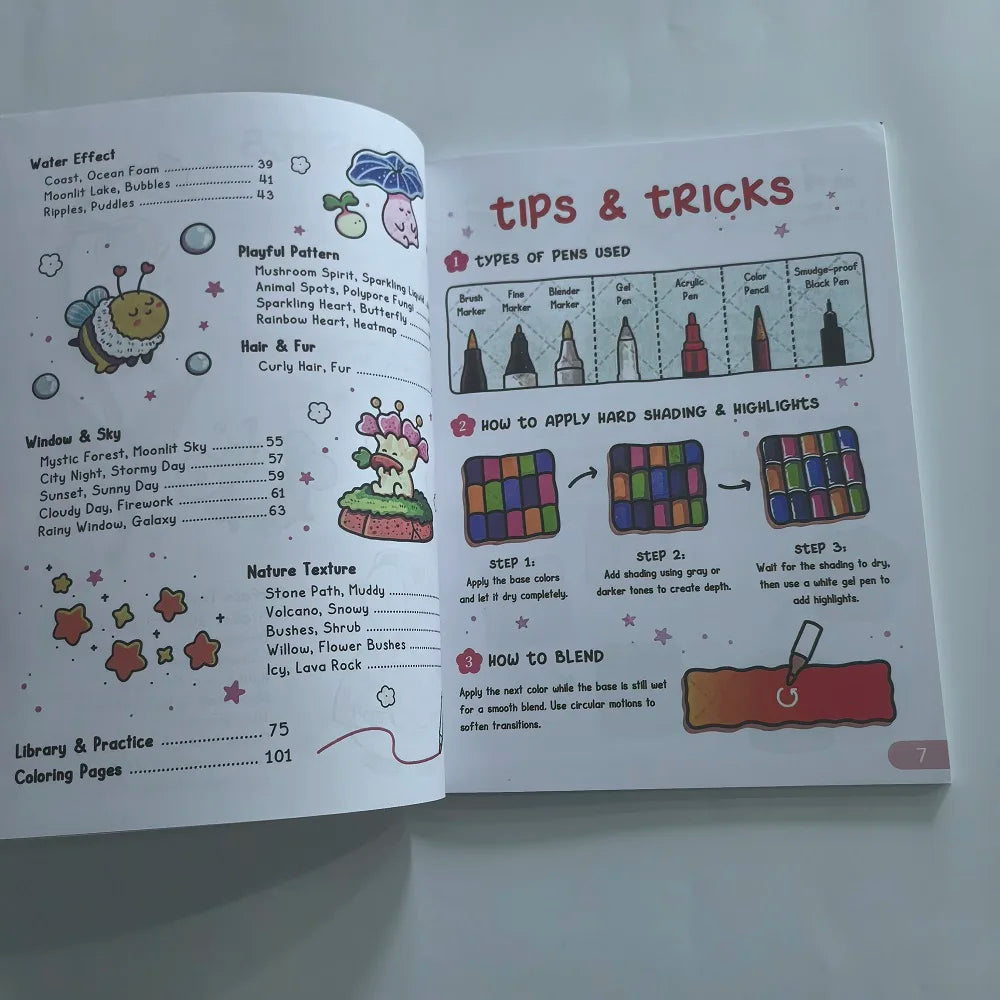 Coloring Book for Adults/Kids - How to Draw Patterns: Easy and Fun Step-by-Step Guide for Unique Creations,Cultivate imagination