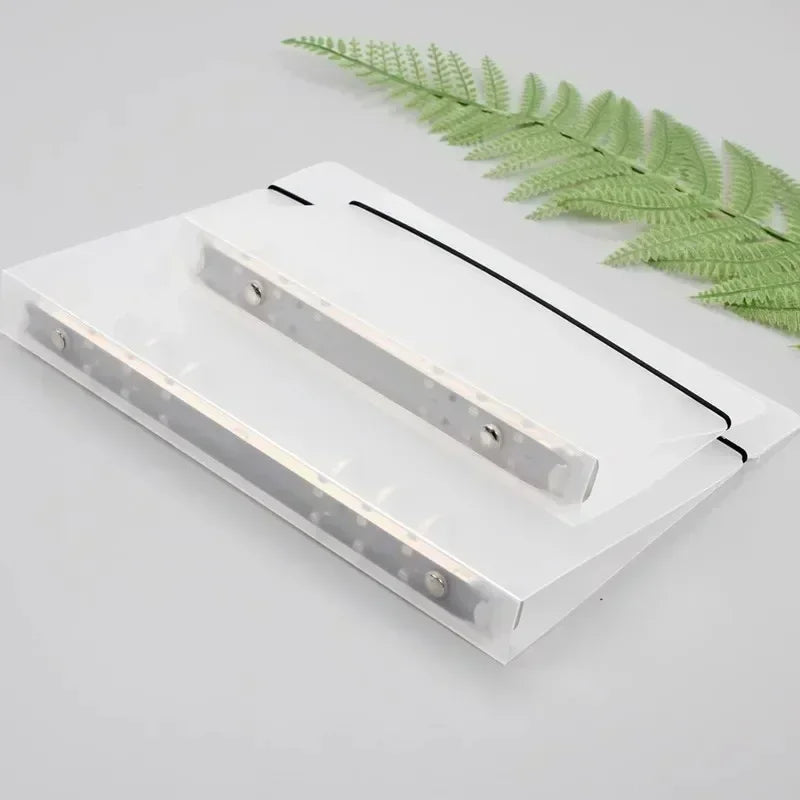 A5/A6A/A7 Transparent Loose Leaf Binder Notebook Cover Zipper Bag Note Book Journal Planner Accessories Stationery Supplies New