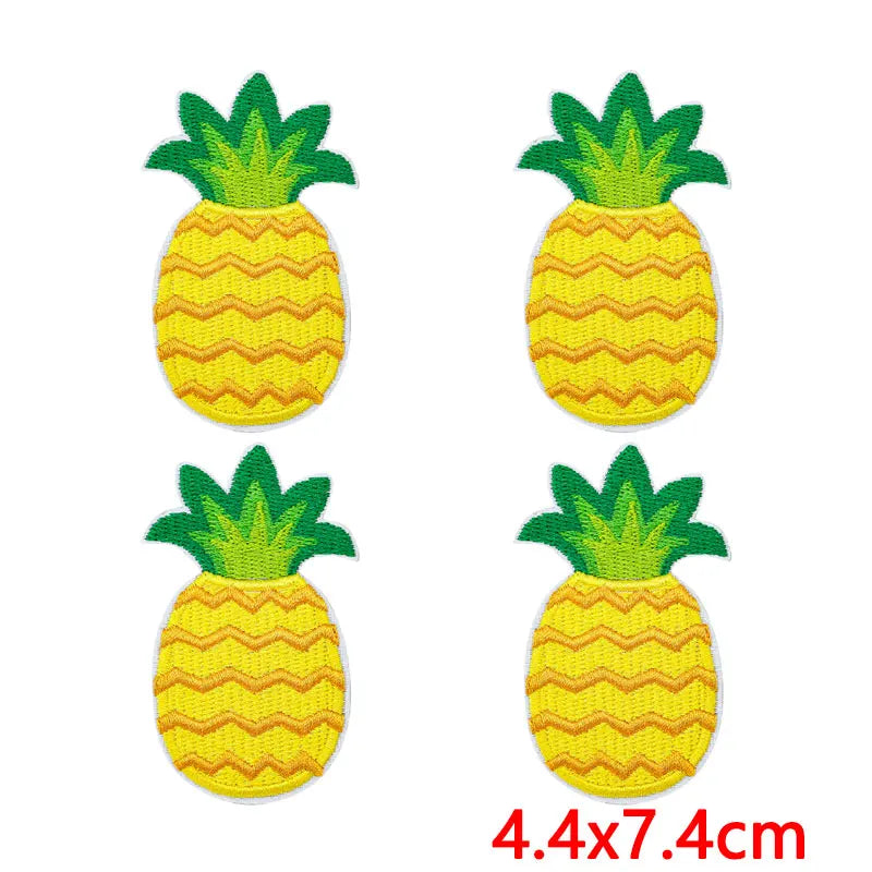10Pcs/Lot Cool Summer Pool Iron On Patches For Clothing Beach Chair Colorful Kite Aloha Embroidery Patches Backpack Appliques