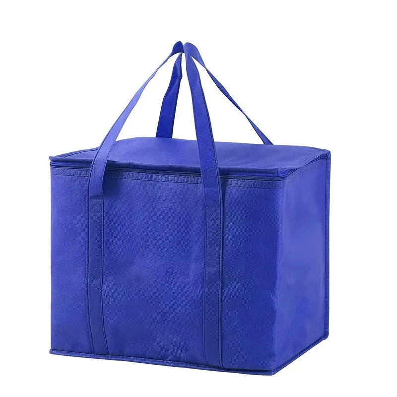 Large Capacity Insulated Grocery Bags Foldable Reusable Soft Cooler Bag Lightweight Hot Cold Takeout Food Delivery Bag NEW