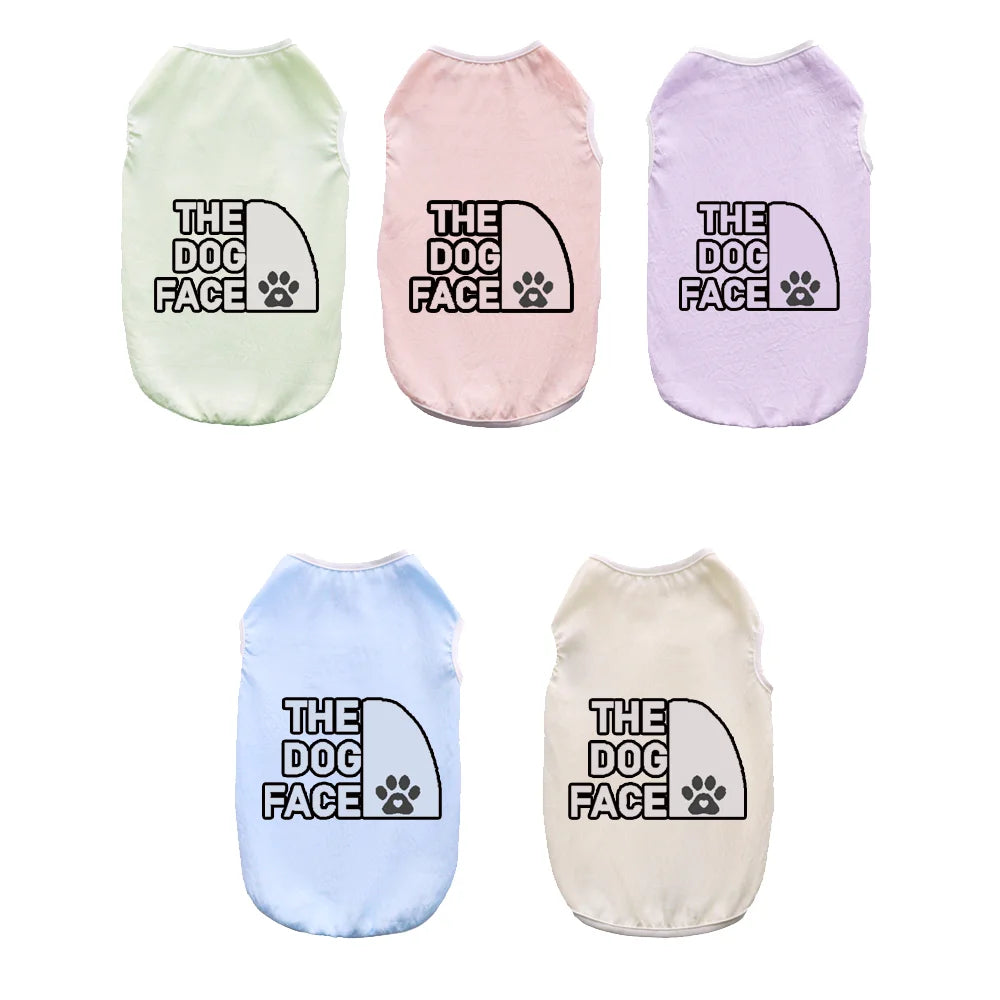 1 Pc Pet Summer Mesh Vest Cute Print Breathable Dog & Cat Clothes Ultra-Thin Cooling Sleeveless T-Shirt for Chihuahua Teddy