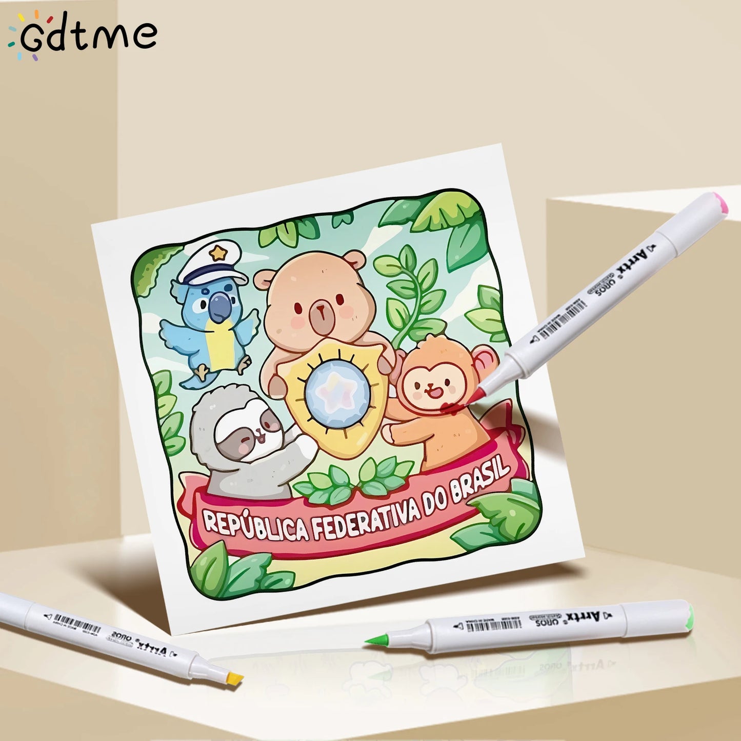 COZY BRAZIL Coloring Book for Adult Featuring Bold-easy Pattern for Relaxation Kids Educational DIY Painting Drawing Book