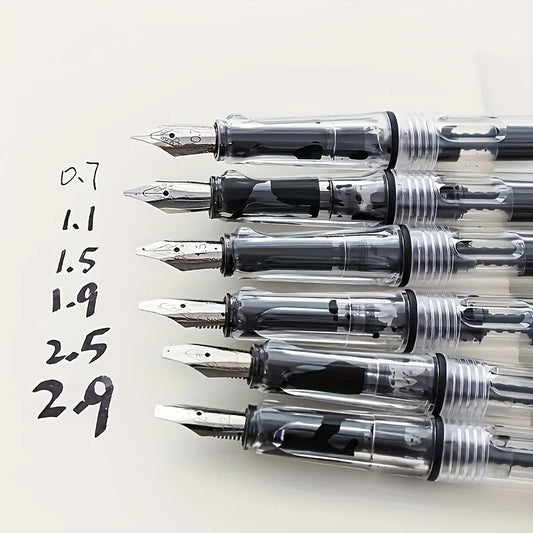 6pcs Calligraphy Parallel Pen Art Flat Tip Tibetan Arabic Fountain Pen Writing Pen For Gothic Letter Caligraphy Stationery& Ink