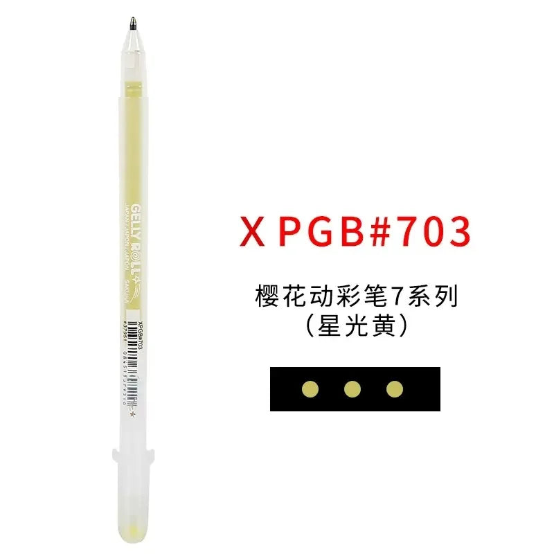 1/3PCS SAKURA Gelly Roll Gel Pens Highlight Marker for Journaling Art Drawing Classic White Ink Assorted Point Fine Medium Bold