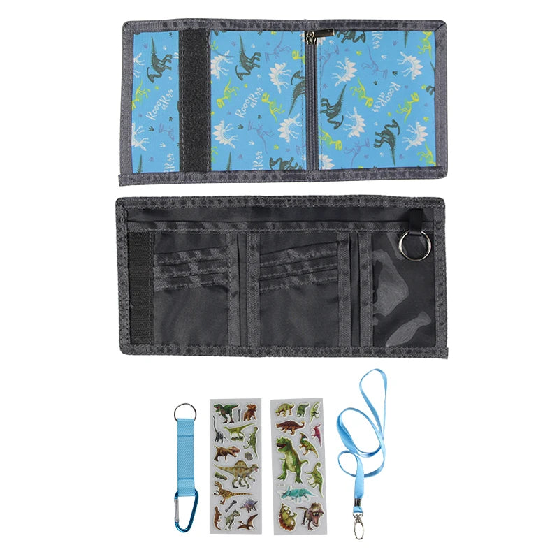 Childrens Wallet ,Foldable Canvas Coin Purse Primary ,School Student Card Bag, Multifunctional Wallet ,Student Cartoon Money Cli