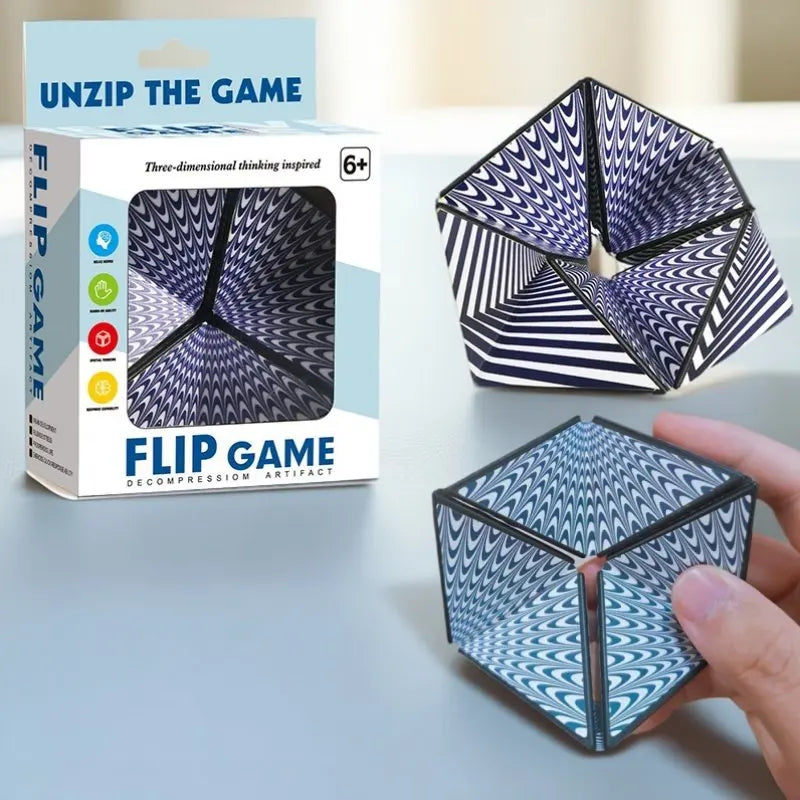 3D Stereo Geometry Magic Cube Versatile Unlimited Decompression Tool Children Puzzle Office Stress Relief Educational Toy
