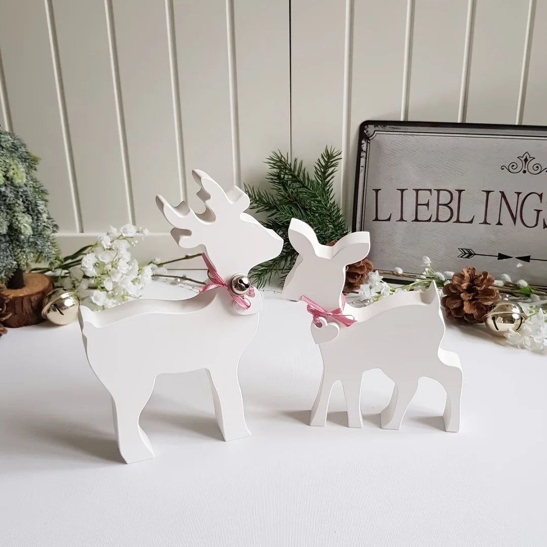 Christmas Decoration Silicone Molds 2pcs - Reindeer Ornament for Resin and Cement Crafts