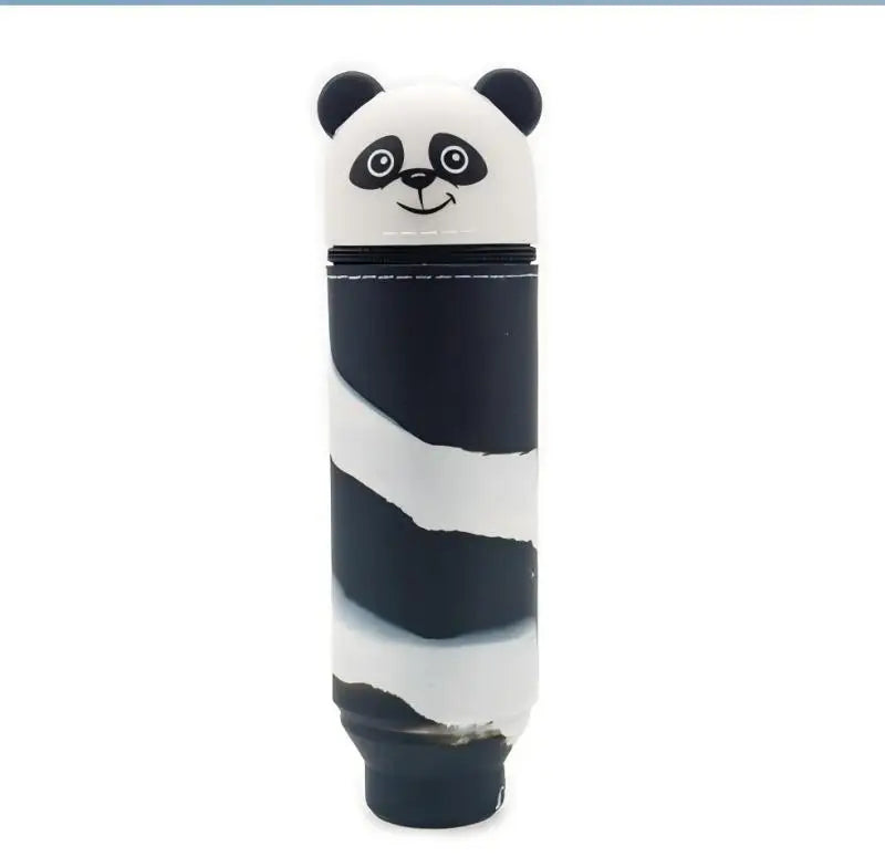 Silicone Cartoon Pencil Case with Zipper, Stand Up Organizer for Kids School Supplies