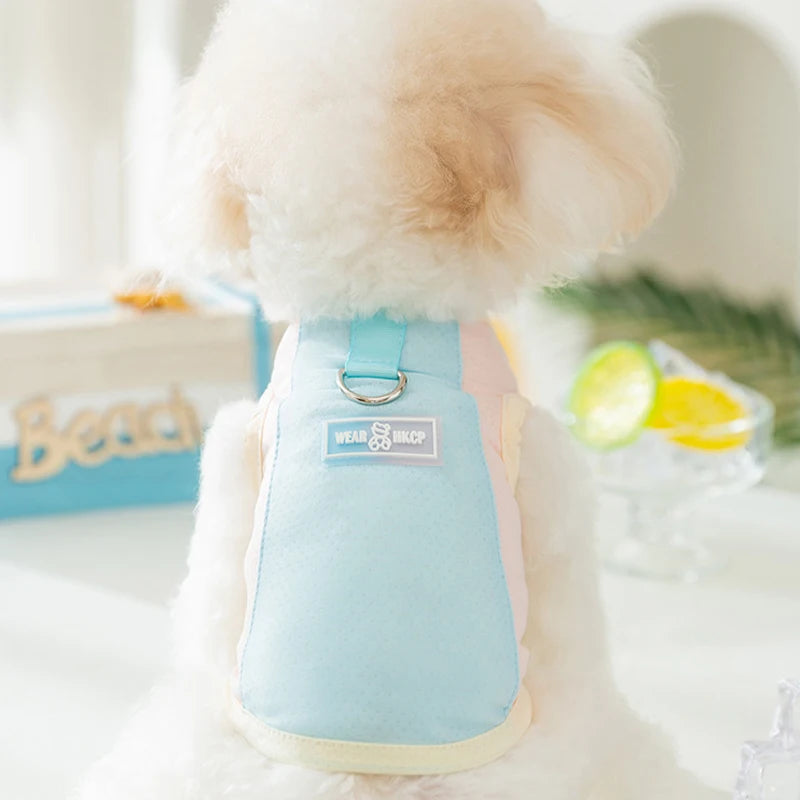 Dog Summer Vest Girls Dog Costume Fashion Dog Cooling Clothes Chihuahua Bichon Yorkie Puppy T Shirts New Mesh Sunscreen Clothing