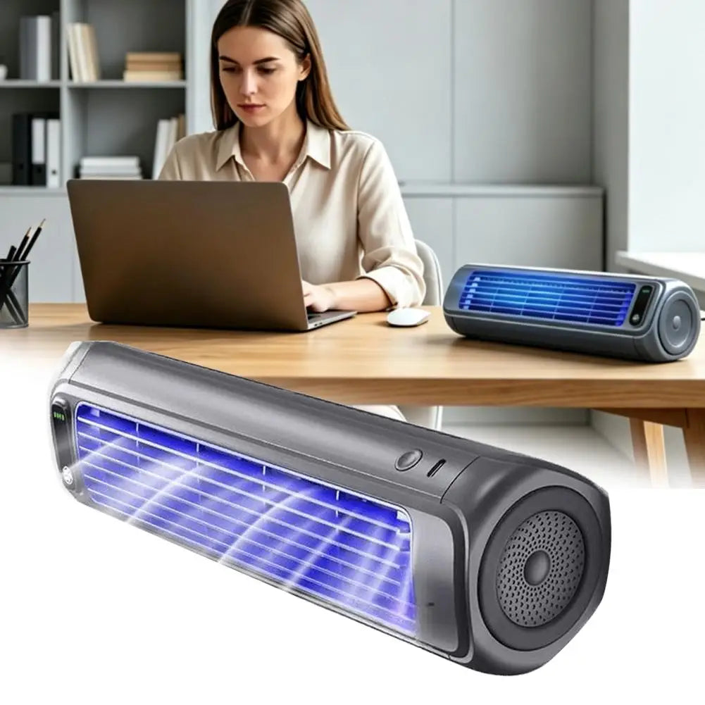 Portable Air Conditioner Fan Rechargeable Non-drilling Silent Summer Cooling Fan Promote Air Circulation, Kitchen Wall Mounted F