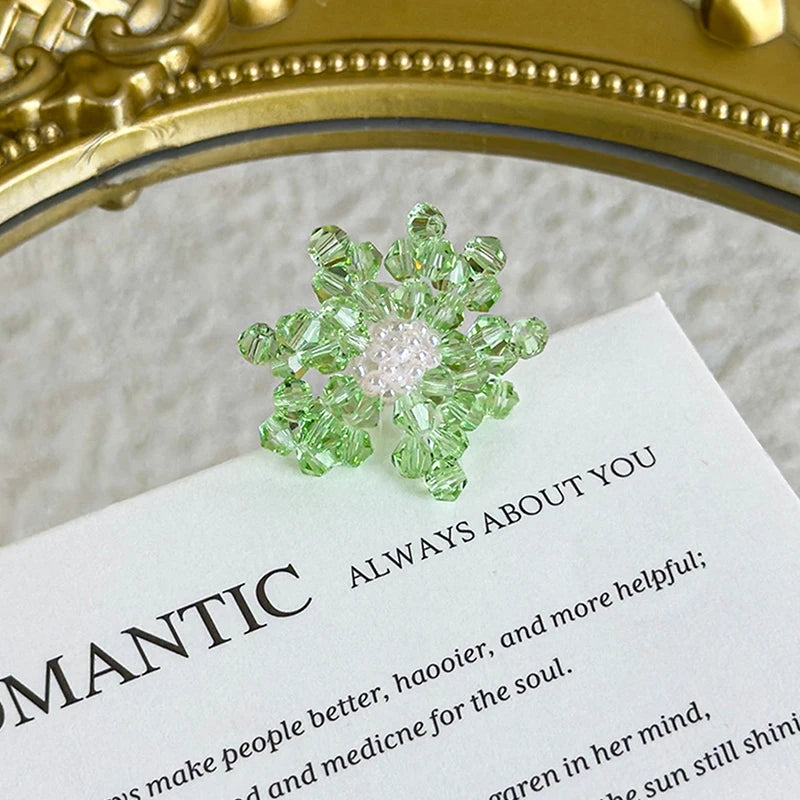 【MAX-22】Crystal Handcrafted Beaded Jelly Shoes Shoes Buckles Sandals Accessory DIY Decorative Shoe Flower Slippers Accessories