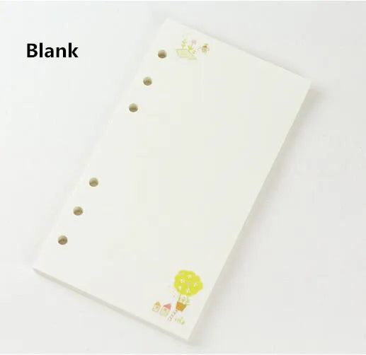 2026Colored A5 A6 Loose Leaf Notebook Refill Spiral Binder Inner Page Weekly Monthly To Do Line Dot Grid Inside Paper Stationery