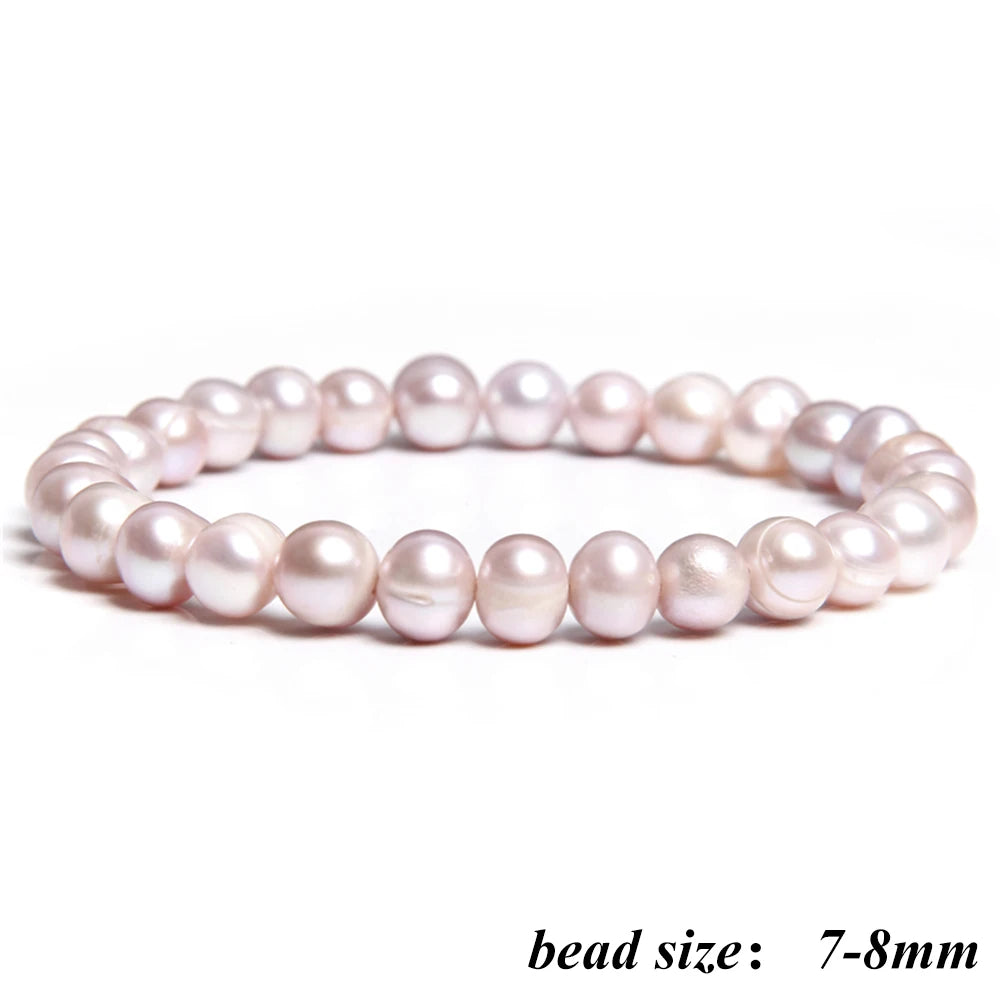 2024 New Natural Freshwater Pearl Stretch Bracelet Elegant Retro Female Pearl Bracelet High Quality Jewelry Gift For Women