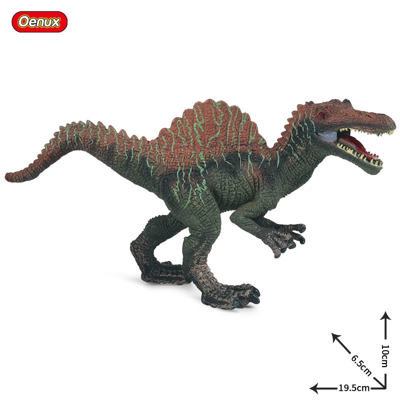 Oenux Jurassic Dinosaur Figurines T-Rex Velociraptor Spinosaurus Dilophosaurus Animal Model Action Figures Collection Kid Toy