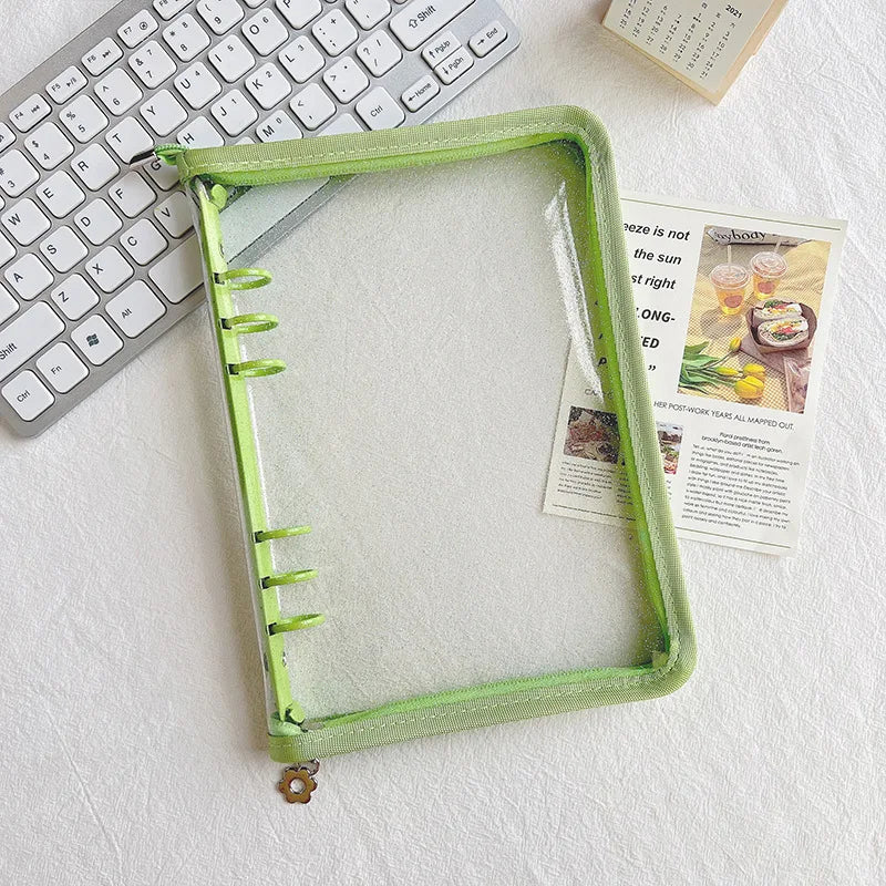 A5 A6 Zipper Binder Photo Card Collection Book Postcard Organizer Diary Notebook School Stationery