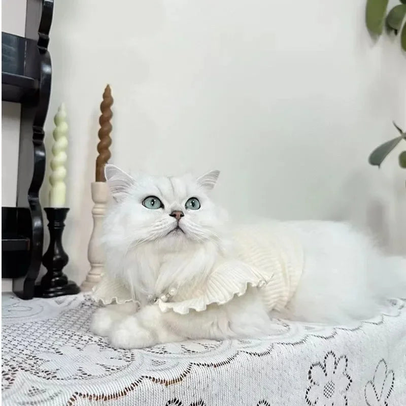 Fashion Pet Spring/Summer Flying Sleeve Vest Dog Cat Pet Base Shirt Small Dog Teddy T-shirt Puppy Clothes Dog Cooling Vest