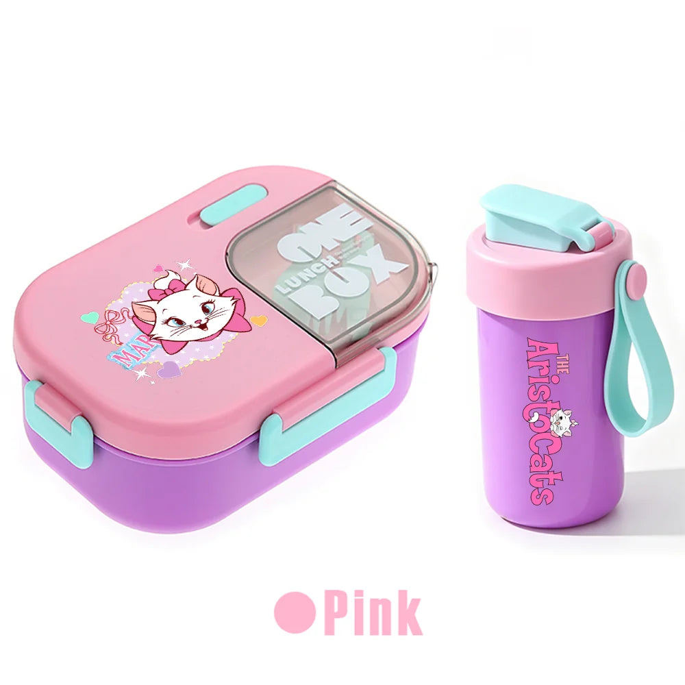 for The AristoCats Seasoning Box Water Cup Set Tableware Water Bottle Lunch Bento Box Vivid Colors Birthday Gifts