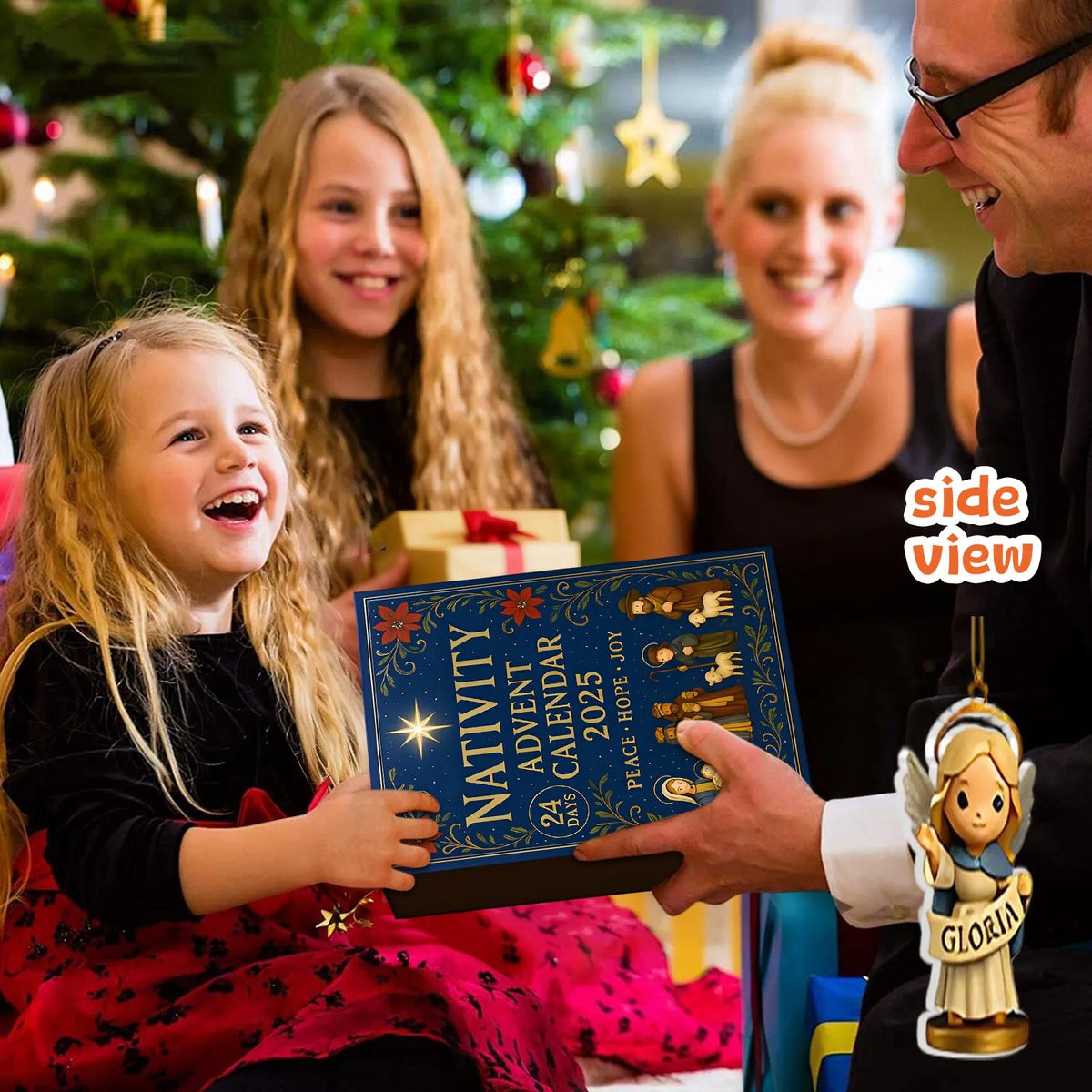 New Christmas Advent Calendar 24PCS Countdown Calendar Blind Box for the Birth of Jesus Home Xmas Tree Decor Supplies 2025