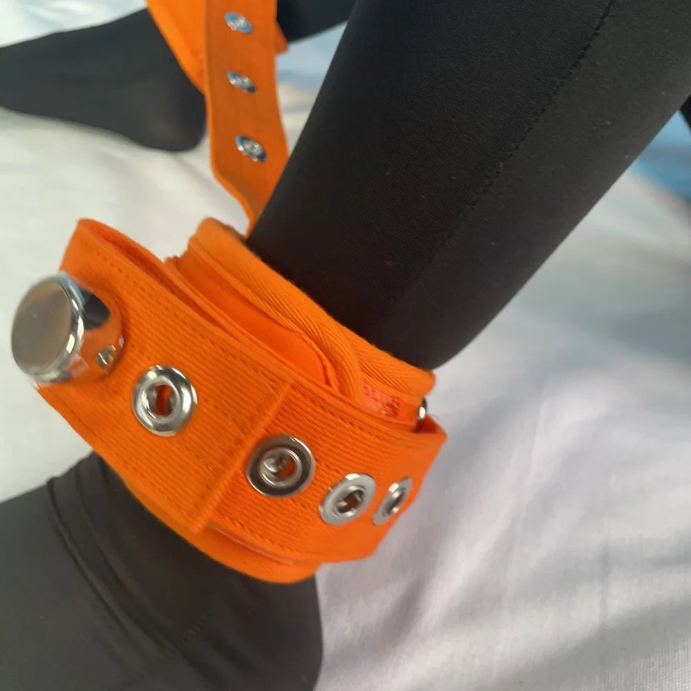 Magnetic Locking Ankle Restrainment Belt Medical Self-Injury Self-Mutilation Restraint Belt Cotton Ankle Belt