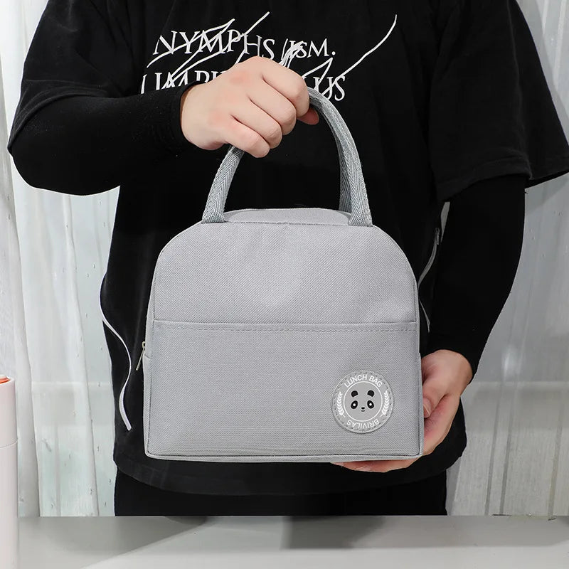 Aluminum Foil Insulated Lunch Bag for Office Workers Portable Lunch Box Lunch Bag Minimalist Kid Insulated  Handbag