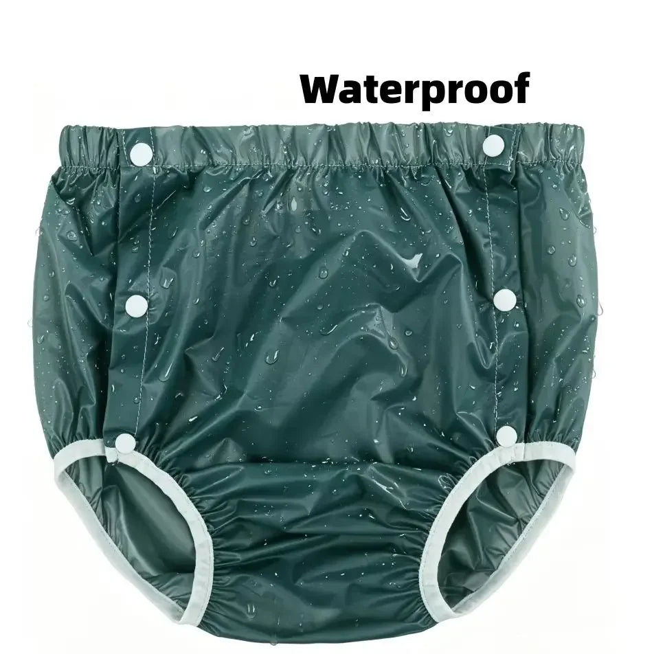 Solid Color TPU Adult Diaper Panties Cover Reusable Leak-proof Incontinence Pant Soft Plastic Diaper For Patients After Surgery