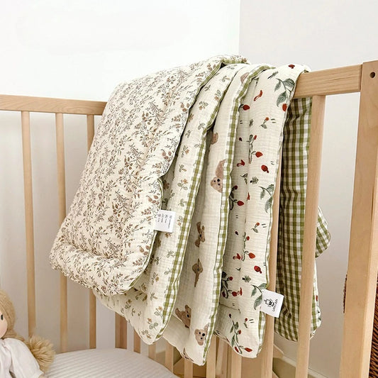Universal Baby Stroller Mat Double Side Cooling Seat Cushion Soft Ramie Cotton Gauze Summer Cart Mat Stroller Accessories
