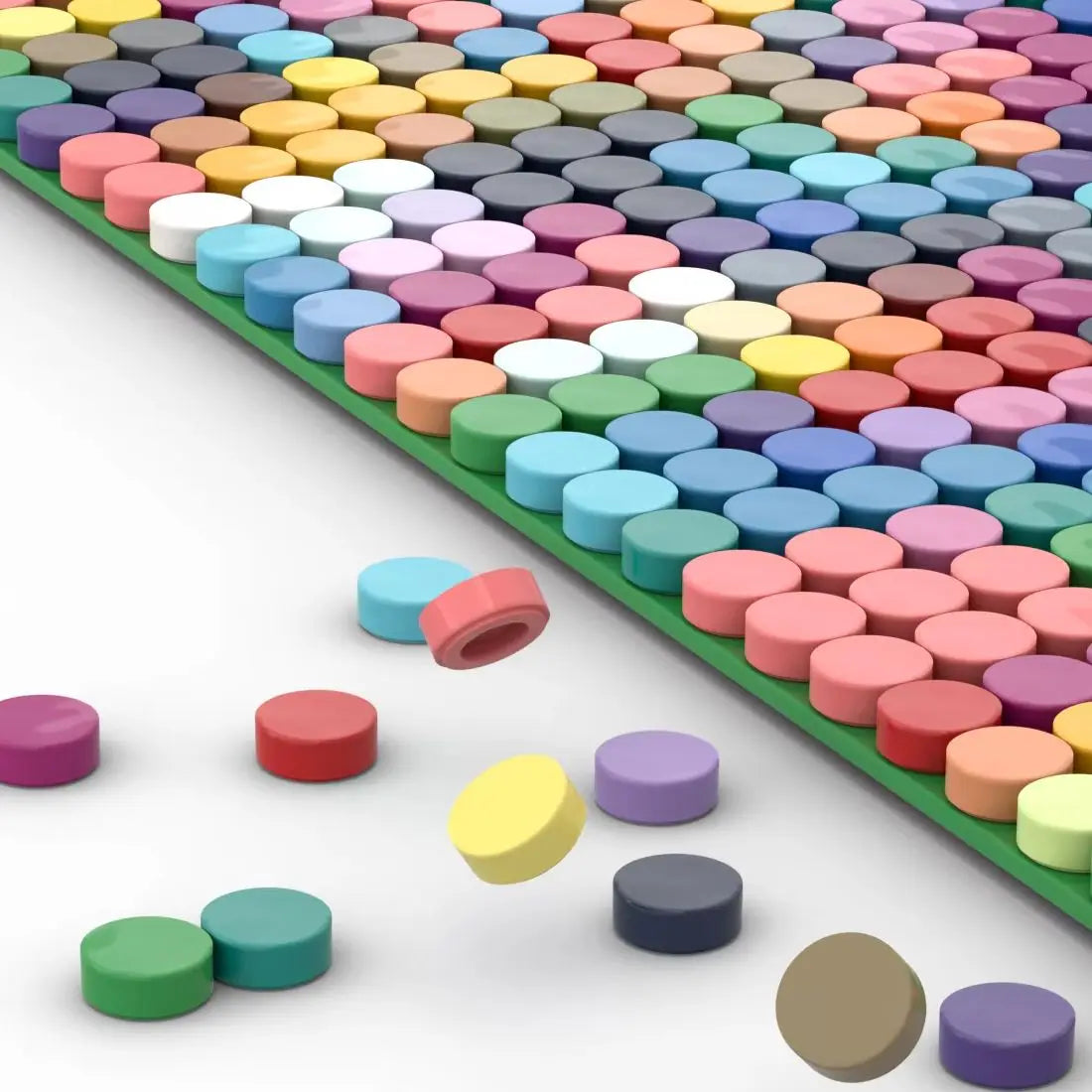 500pcs 1x1 Round  98138 Pixel Art Remix Building Block Toy Mosaic Drawing Series