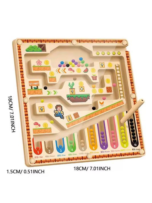 1pcs Magnetic Color Sorting Maze Puzzle Board, Fine Motor Skills Toy for Kids, Educational Activity Game for Boys and Girls, Fun