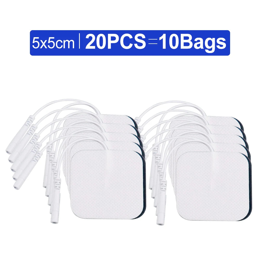 10/20pcs Electrode Pads TENS Unit Pads Reusable Latex-Free Replacement Pads Self Adhesive Pads for Tens Digital Machine
