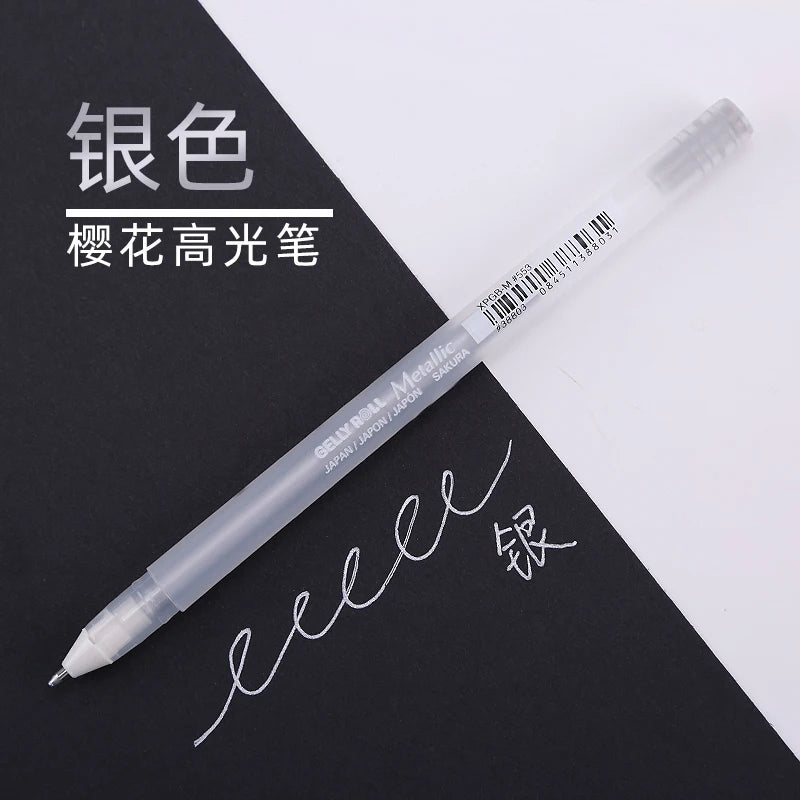 1/3PCS SAKURA Gelly Roll Gel Pens Highlight Marker for Journaling Art Drawing Classic White Ink Assorted Point Fine Medium Bold