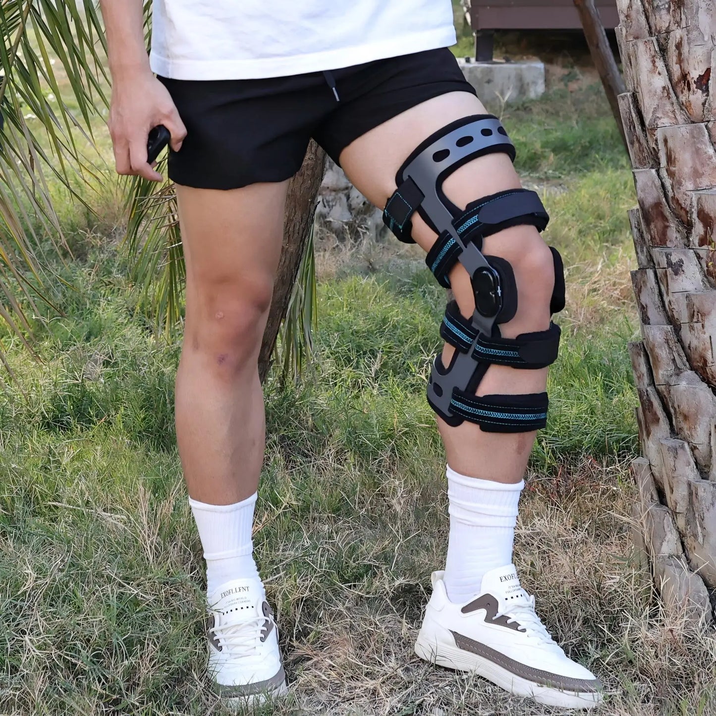  All-in-One Knee Support Brace,ACL,MCL,PCL,Ligament & Meniscus Tear Protection-Injury Preventive Hinged Brace for Men & Women