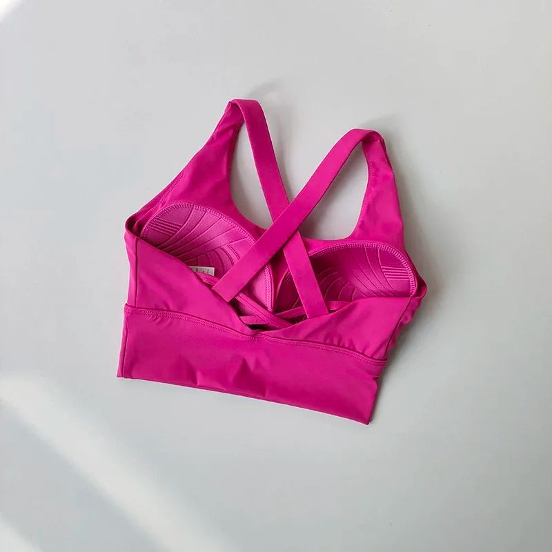 Shockproof High-Intensity Exercise Fitness Bra All-In-One Cup Running Gathered Yoga Beauty Back Breathable Sports Bra for Women