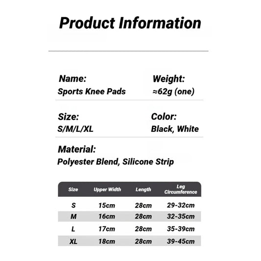 1Pcs Compression Knee Support Sleeve Elastic Breathable Pads Brace Springs Gym Sports Protector Basketball Volleyball Run