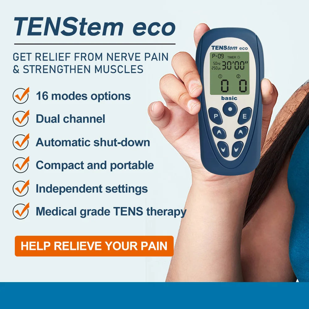 Tens Unit Muscle Stimulator 16 Massage Mode Tens EMS Machine Device Touchscreen Massager Intensity Deep Tissue Shoulder Pain Rel