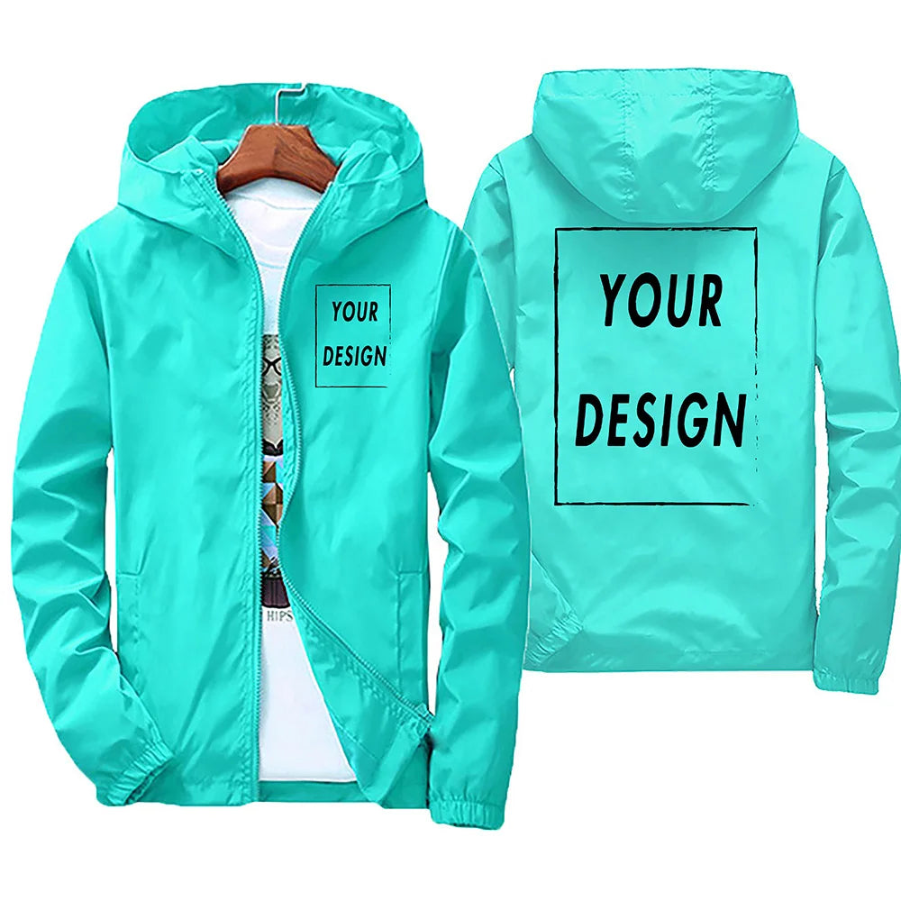 Custom Brand Logo Autumn Jacket Men Waterproof Warm Windbreaker Casual Clothing Big Size 6Xl Men Green Black Red Jacket Outdoor