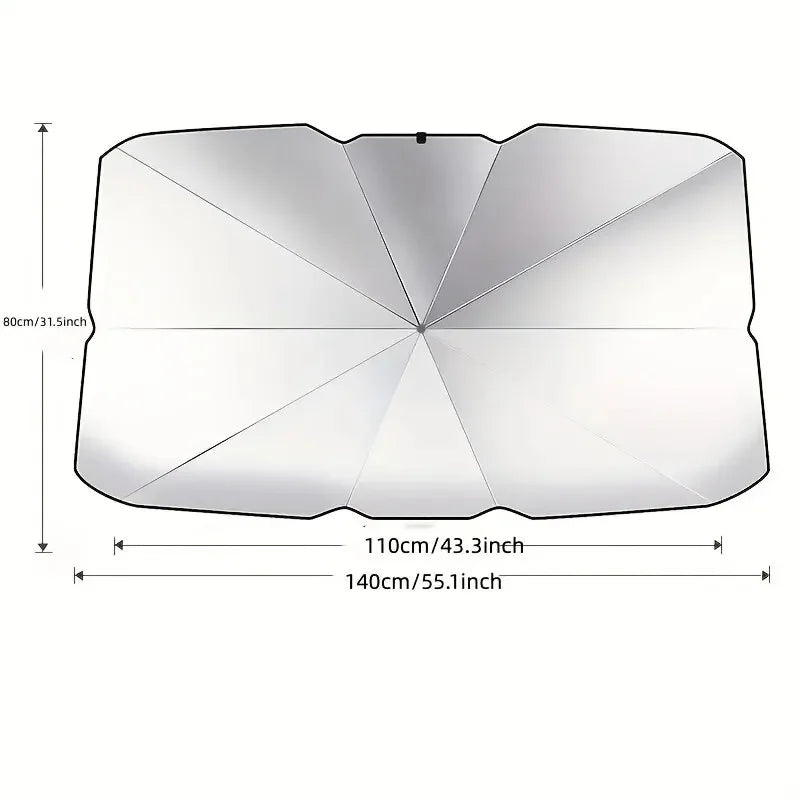 Car Front Windshield Sunshade Umbrella: Summer Sun Protection, Cooling Car Interior