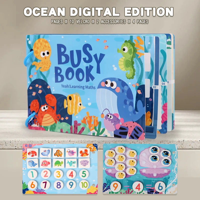 Montessori Reusable Sticker Book, Interactive Scene Learning Toy for Kids - DIY Storytelling Puzzles, Educational Activity