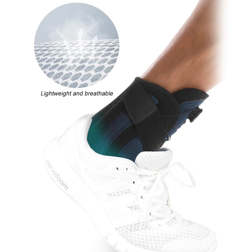 Adjustable Knob Maximum Ankle Support Brace for Sprained Ankle,Tendonitis,Achilles, Plantar Fasciitis, Swelling,Injury Recovery