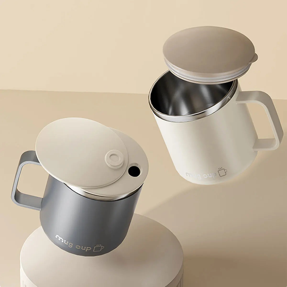 400ML Insulated Coffee Mug With Lid 304 Stainless Steel Double Wall Water Cup Sealed Milk Coffee Cup Student Adult Drinkware
