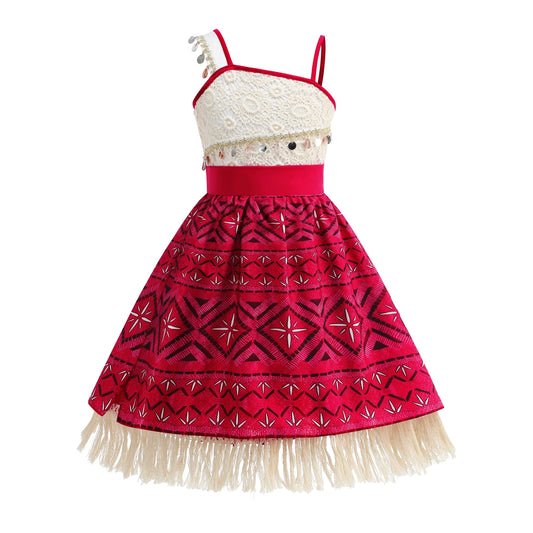 Girls Superhero Tutu Dress – Red & Blue Sequin Web Costume for Halloween, 12 Months–7 Years